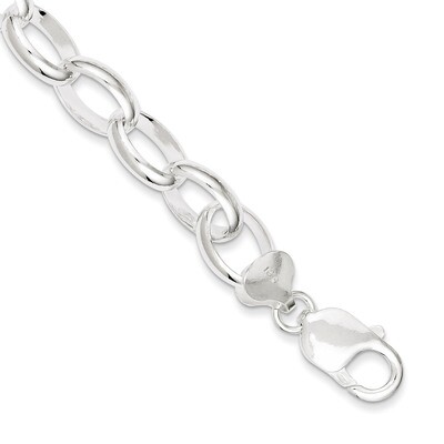 8.5 Inch 10mm Rolo Bracelet Sterling Silver QG1536-8.5, MPN: QG1536-8.5, 883957947686