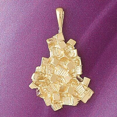 Dazzlers Jewelry Nuggets Pendant Necklace Charm Bracelet in Yellow, White or Rose Gold 5758, MPN: D…