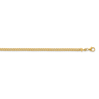24 Inch 3.7mm Franco Chain 14k Yellow Gold FRA120-24, MPN: FRA120-24, 883957902036