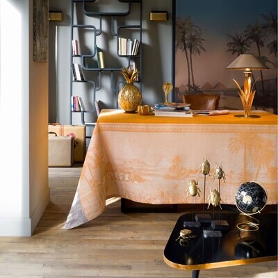 Le Jacquard Francais T.Cloth Croisiere Sur Nil Orange 100% Linen 26767, MPN: 26767, 3660269267674