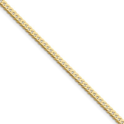 8 Inch 3.9mm Flat Beveled Curb Chain 10k Gold 10FBU100-8, MPN: 10FBU100-8, 191101596261