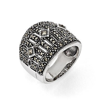 Marcasite Ring Sterling Silver QR1381-6, MPN: QR1381-6, 883957181400