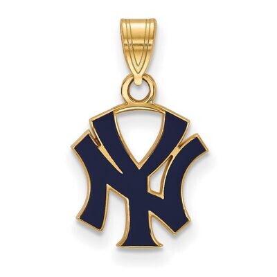 New York Yankees Small Enamel Pendant Gold-plated Silver GP053YAN, MPN: GP053YAN, 886774948683