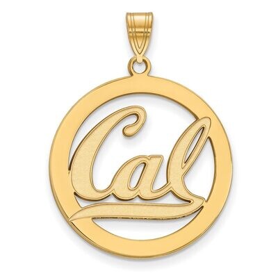 University of California Berkeley L Pendant in Circle Gold-plated Silver GP021UCB, MPN: GP021UCB, 8…