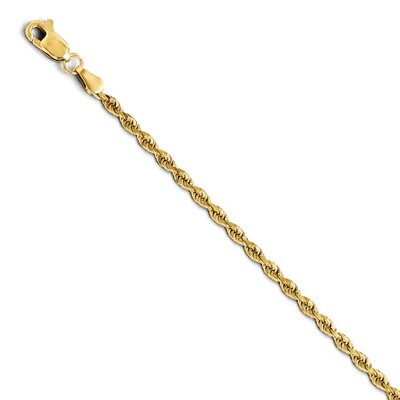 Leslie&#39;s 2.50mm Diamond Cut Rope Chain 8 Inch - 14k Gold HB-7003-8, MPN: 7003-8, 886774545462
