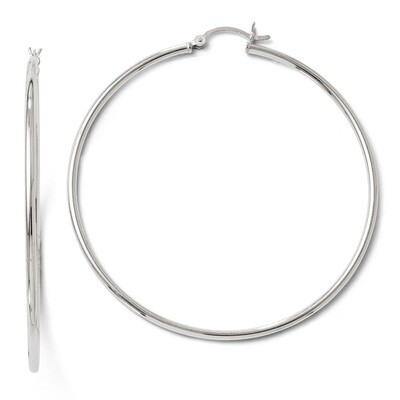 Leslie&#39;s Polished Hinged Hoop Earrings - Sterling Silver HB-VA08, MPN: VA08, 883957020839