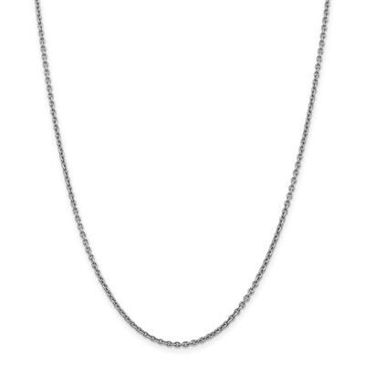 Leslie&#39;s 1.95 mm Round Cable Chain 18 Inch 14K White Gold HB-7245-18, MPN: 7245-18, 191101848957