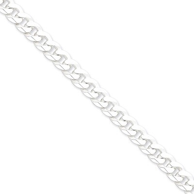 20 Inch 8.5mm Beveled Curb Chain Sterling Silver QFB210-20, MPN: QFB210-20, 883957941592