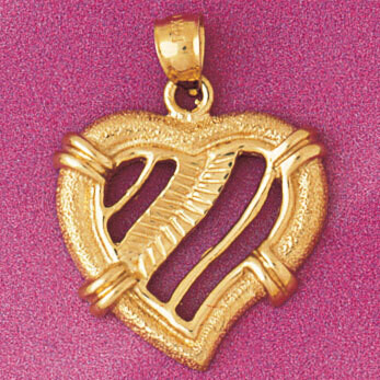 Dazzlers Jewelry Heart Pendant Necklace Charm Bracelet in Yellow, White or Rose Gold 3951, MPN: DZ-…
