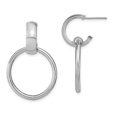 Leslie&#39;s Post Dangle Earrings 14k White Gold Polished HB-LE2095W, MPN: LE2095W, 191101735752