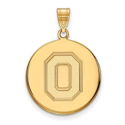 Ohio State University Large Disc Pendant 10k Yellow Gold 1Y064OSU, MPN: 1Y064OSU, 886774821382