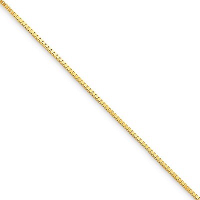 0.7mm Box Chain 24 Inch 10k Gold 10KPE2-24, MPN: 10KPE2-24, 886774539515