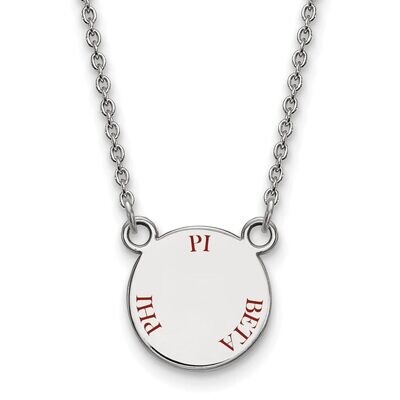 Pi Beta Phi Extra Small Enameled Pendant with 18 Inch Chain Sterling Silver SS014PBP-18, MPN: SS014…
