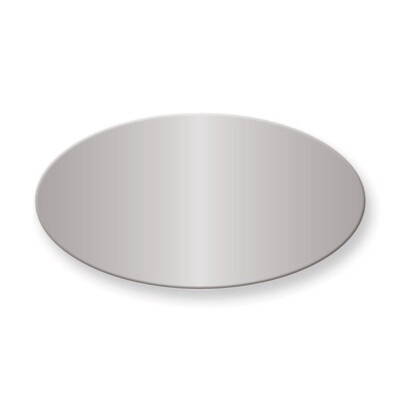 1 x 1 7/8 Oval Polished Aluminum Plates-Sets of 6  GM3721-PA, MPN: GM3721-PA,