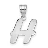 Script Letter H Initial Pendant 14k White Gold Polished YC1438WH, MPN: YC1438WH, 196904087442