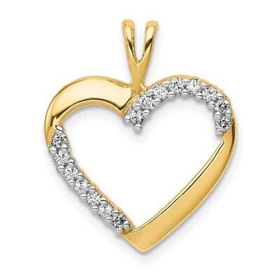 1/6Ct. Diamond Heart Pendant 14k Gold PM4868-016-YA, MPN: PM4868-016-YA, 818050011880