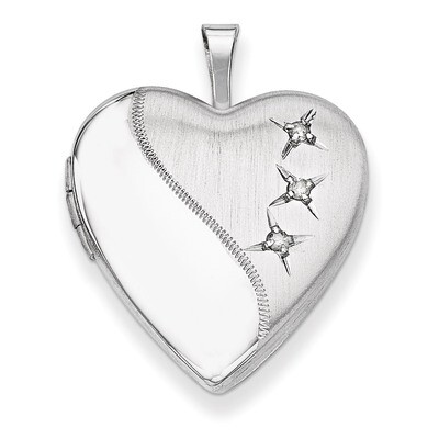 Heart Locket Sterling Silver 20mm Diamond-cut QLS430, MPN: QLS430, 883957143569