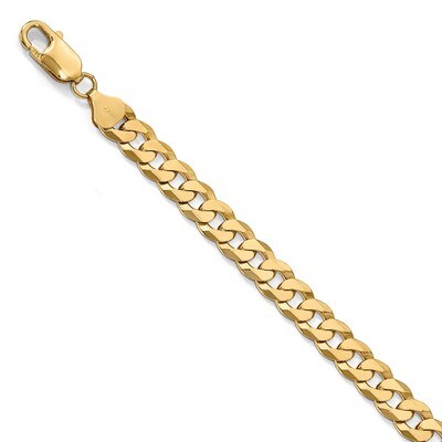 Leslie&#39;s 8mm Beveled Curb Chain 9 Inch 14k Gold HB-1308-9, MPN: 1308-9, 191101849350