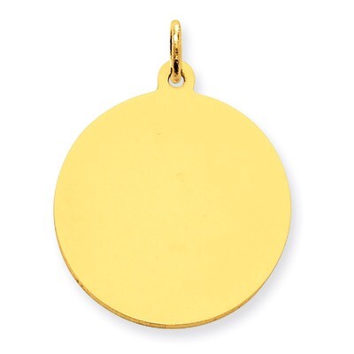 Plain .013 Gauge Circular Engravable Disc Charm 10k Gold 10XM138/13, MPN: 10XM138/13, 886774085777