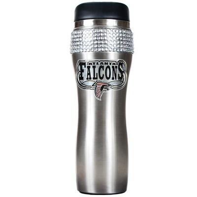 Falcons Silver Jeweled 14oz Stainless Tumbler GC3957, MPN: GC3957, 89006495256