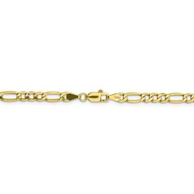 26 Inch 4.4mm Semi-Solid Figaro Chain 10k Yellow Gold 10BC94-26, MPN: 10BC94-26, 886774582191