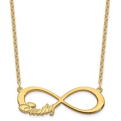 1 Name Infinity Necklace Sterling Silver Gold-plated XNA1190GP, MPN: XNA1190GP,