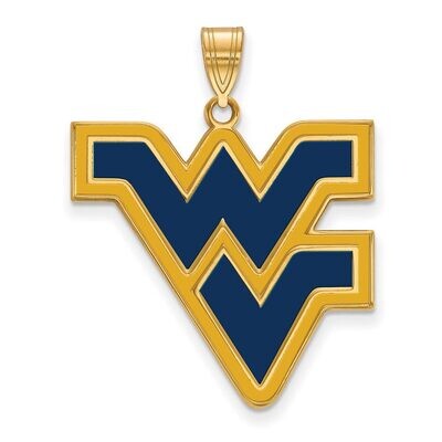 West Virginia University x-Large Enamel Pendant Gold-plated Silver GP072WVU, MPN: GP072WVU, 8867749…