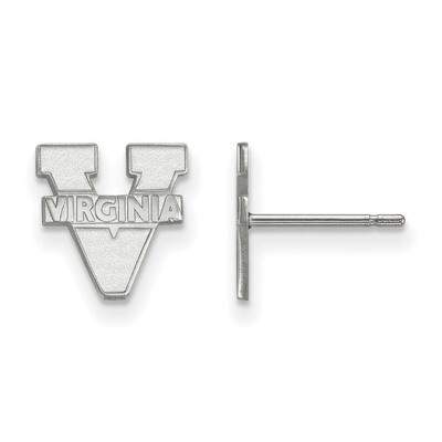 University of Virginia x-Small Post Earrings 10k White Gold 1W008UVA, MPN: 1W008UVA, 191101096914