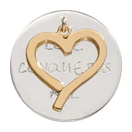 Nikki Lissoni Love Conquers All Dangle Silver/Gold-Plated 33mm Coin C1518SM, MPN: C1518SM, 87188192…