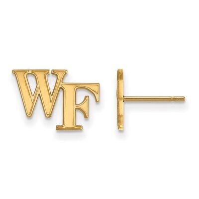 Wake Forest University x-Small Post Earrings Gold-plated Silver GP061WFU, MPN: GP061WFU, 8867749512…