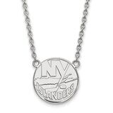 New York Islanders Large Pendant with Chain Necklace 10k White Gold 1W014ISL-18, MPN: 1W014ISL-18, …