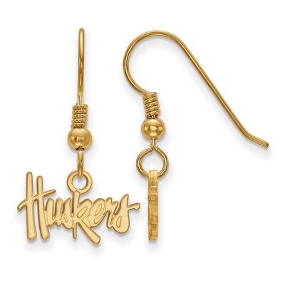 University of Nebraska x-Small Dangle Earring Wire Gold-plated Silver GP005UNE, MPN: GP005UNE, 8867…