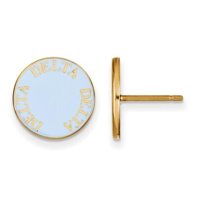 Delta Delta Delta Enameled Post Earrings Gold-plated Silver GP019DDD, MPN: GP019DDD, 886774923505