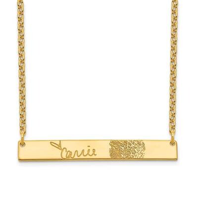 Signature and Fingerprint Necklace 14k Gold XNA1081Y, MPN: XNA1081Y,