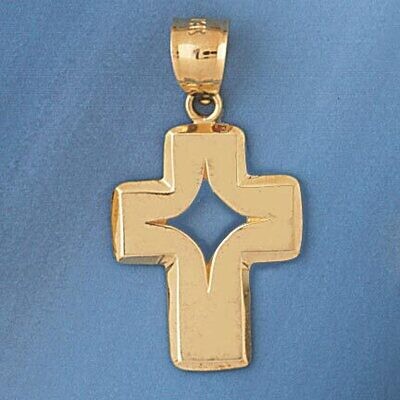 Dazzlers Jewelry Cross Pendant Necklace Charm Bracelet in Yellow, White or Rose Gold 8075, MPN: DZ-…