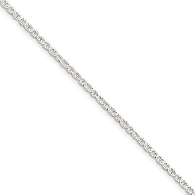 7 Inch 3.1mm Polished Flat Anchor Chain Sterling Silver QLFA065-7, MPN: QLFA065-7, 883957350394