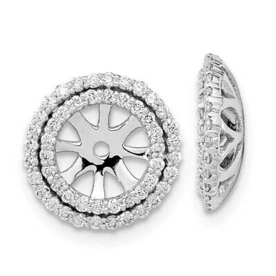 Diamond Earring Jackets 14k White Gold EM8576-050-WA, MPN: EM8576-050-WA, 883957972695