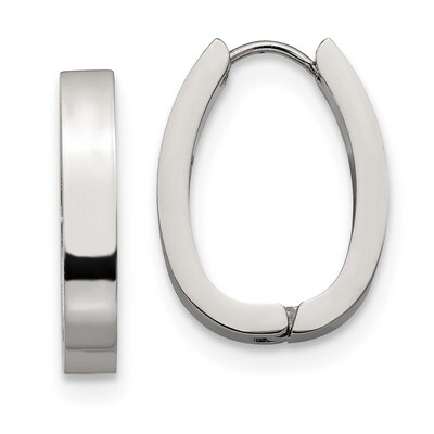 Hinged Hoop Earrings Stainless Steel SRE1323 by Chisel, MPN: SRE1323, 191101499357