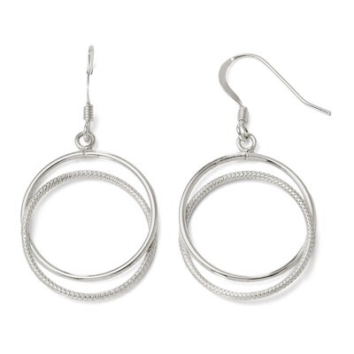 Leslie&#39;s Polished Shepherd Hook Dangle Earrings - Sterling Silver HB-VA48, MPN: VA48, 883957021126