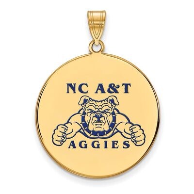North Carolina A&amp;T XLarge Enamel Disc Pendant Gold-plated Silver GP003NCA, MPN: GP003NCA, 886774895…