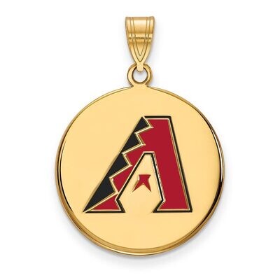 Arizona Diamondbacks Large Enamel Disc Pendant Gold-plated Silver GP016DIA, MPN: GP016DIA, 88677491…