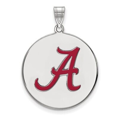 University of Alabama Extra Large Enamel Disc Pendant Sterling Silver SS091UAL, MPN: SS091UAL, 8867…