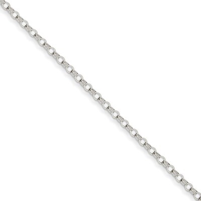 3mm Solid Double Link Charm 8 Inch 14k White Gold WDO511-8, MPN: WDO511-8, 883957531595