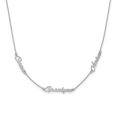 Brushed 3 Name Necklace Sterling Silver Rhodium-plated XNA879SS, MPN: XNA879SS, 191101398988