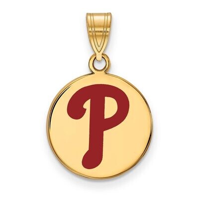 Philadelphia Phillies Medium Enamel Disc Pendant Gold-plated Silver GP017PHI, MPN: GP017PHI, 886774…