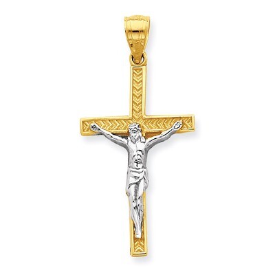 Crucifix Pendant 10K Gold &amp; Rhodium 10C1051, MPN: 10C1051, 886774019147