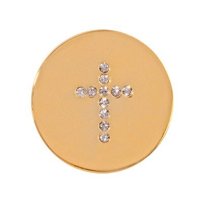 Nikki Lissoni Sparkling Cross Gold-Plated 23mm Coin C1201GS, MPN: C1201GS, 8718627464588