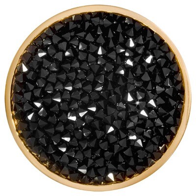 Nikki Lissoni Black Rock Crystal Gold-Plated 43mm Coin C1439GL, MPN: C1439GL, 8718627469903