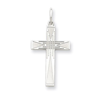 Cross Pendant Laser Designed Sterling Silver QXR171, MPN: QXR171, 883957483597