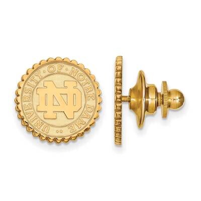 University of Notre Dame Crest Pendant Tie Tac 14k Yellow Gold 4Y068UND, MPN: 4Y068UND, 191101130427